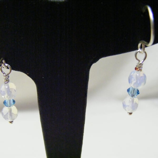 Opalite and Crystal Earrings