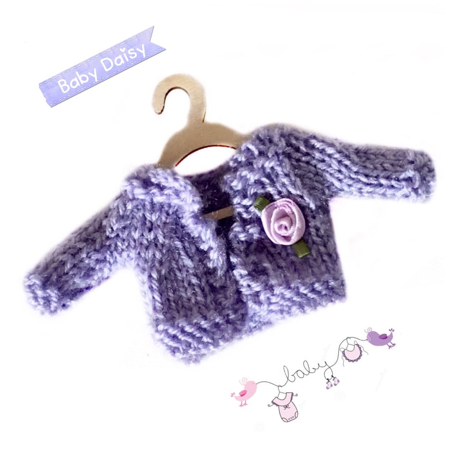 Lavender Baby Daisy Cardigan 