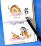 Yoga Poses Dog Cat funny card - Image 1