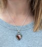 Sterling Silver Pink Surfite Heart Necklace - JBJ7014 - Image 6