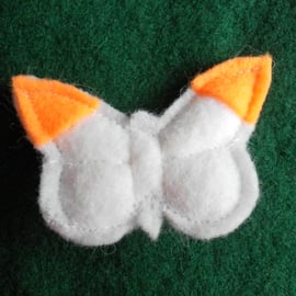 Orange Tip Butterfly Brooch, Badge