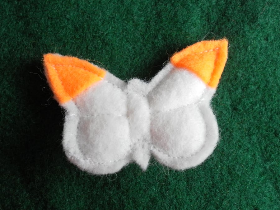 Orange Tip Butterfly Brooch, Badge