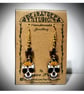  Sugar Skull Earrings orange with star beads - Image 3