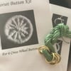 Kit to Make 6 x Dorset Cross Wheel Buttons, Fern, K25