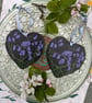 Bluebell hand-painted slate heart ornament - Image 5
