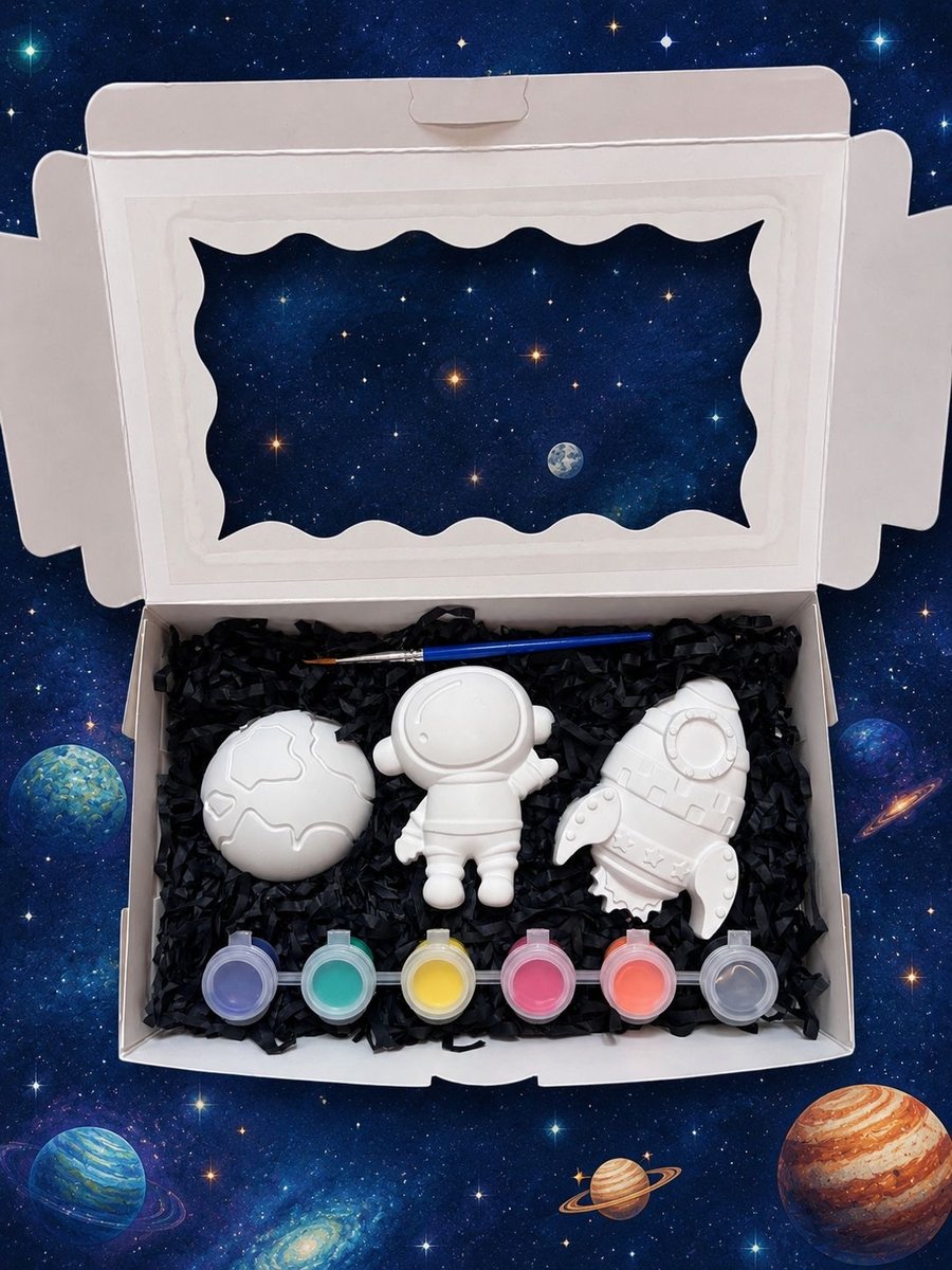 Paint Your Own Space Inspired Rocket Set