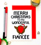 Christmas Card for Fiancee Merry Christmas to my Wonderful Fiancée   - Image 1