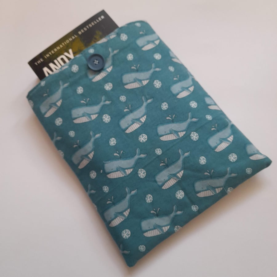 Whale Padded Book Sleeve