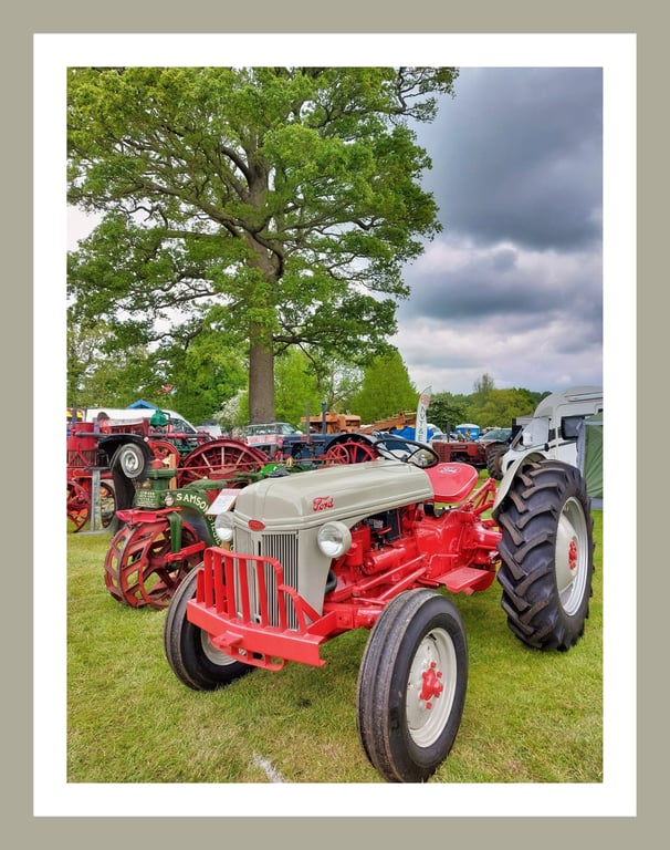  Vintage Ford Tractors Greeting Card A5