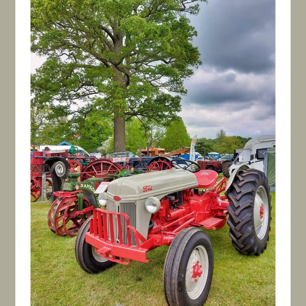  Vintage Ford Tractors Greeting Card A5