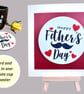 Happy Fathers Day card with a drinks coaster