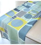 6ft Table Runner Mid-Century Blue Green Yellow and Grey Geometric MCM - Image 2