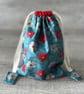  Floral Drawstring Bag Cotton Reusable Gift Bag FREE POSTAGE - Image 1