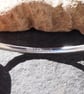 Hallmarked sterling silver bangle bracelet, spiral silver bangle hammered silver - Image 4