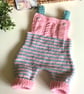 SALE Baby Girl's Hand Knitted Rompers & Matching Booties Set 0-3 months size - Image 4