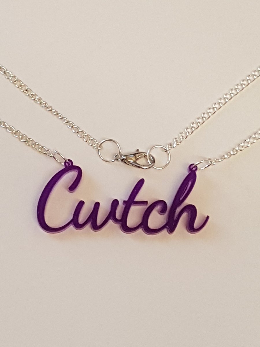 Cwtch Welsh Necklace - Acrylic