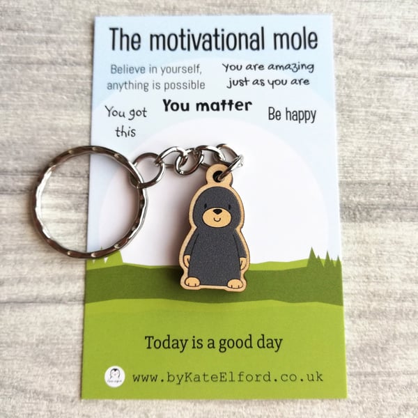 Motivational Mole Keyring