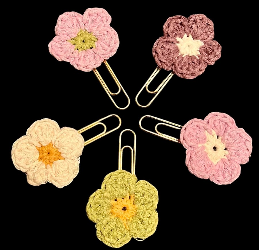 Planner Clips, Bookmark, Flower Paperclips, Paper Clip, Teacher Gift