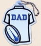 Dad Rugby Shirt Hanging Charm - Embroidered Rugby Decoration - Image 4