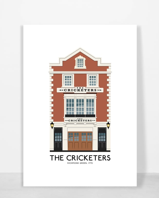 CRICKETERS PUB, RICHMOND, A4 Print