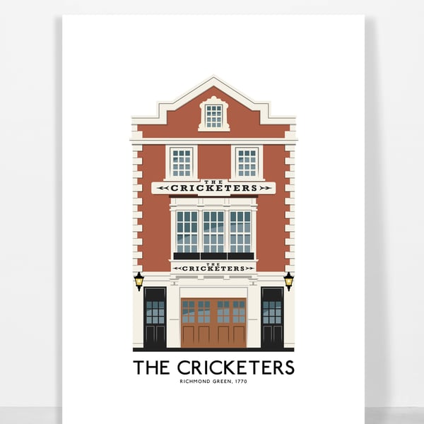 CRICKETERS PUB, RICHMOND, A4 Print