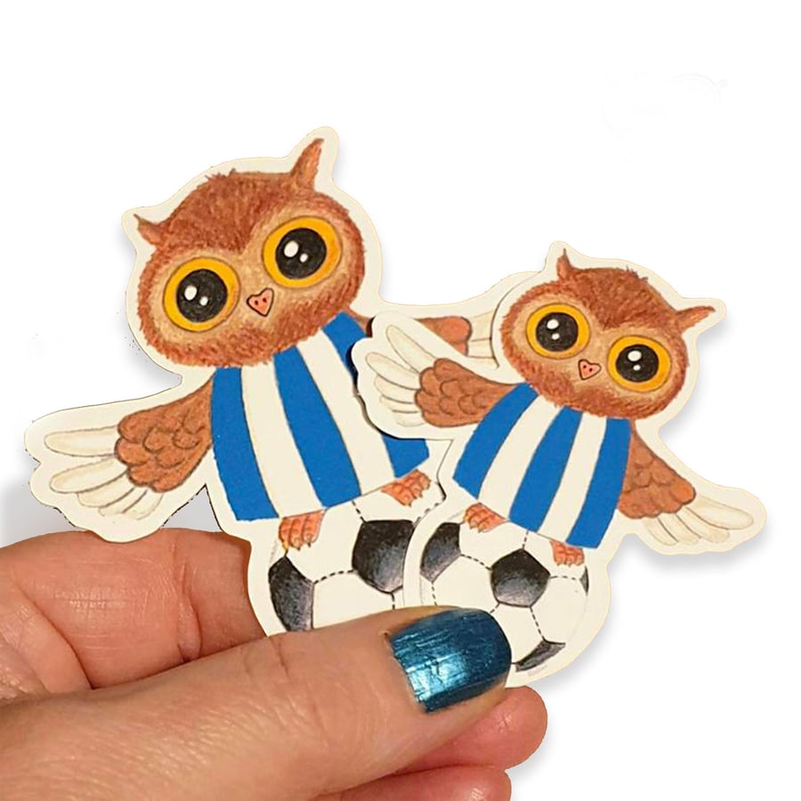 Ozzy owl Stickers, journal stickers, Sheffield Wednesday 
