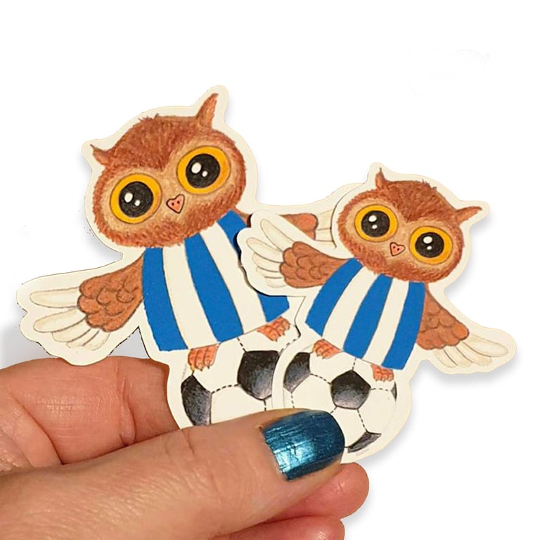 Ozzy owl Stickers, journal stickers, Sheffield Wednesday 