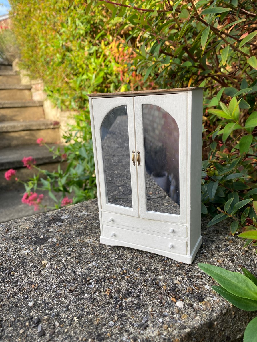 Dolls house wardrobe country style 1:12 scale handmade 
