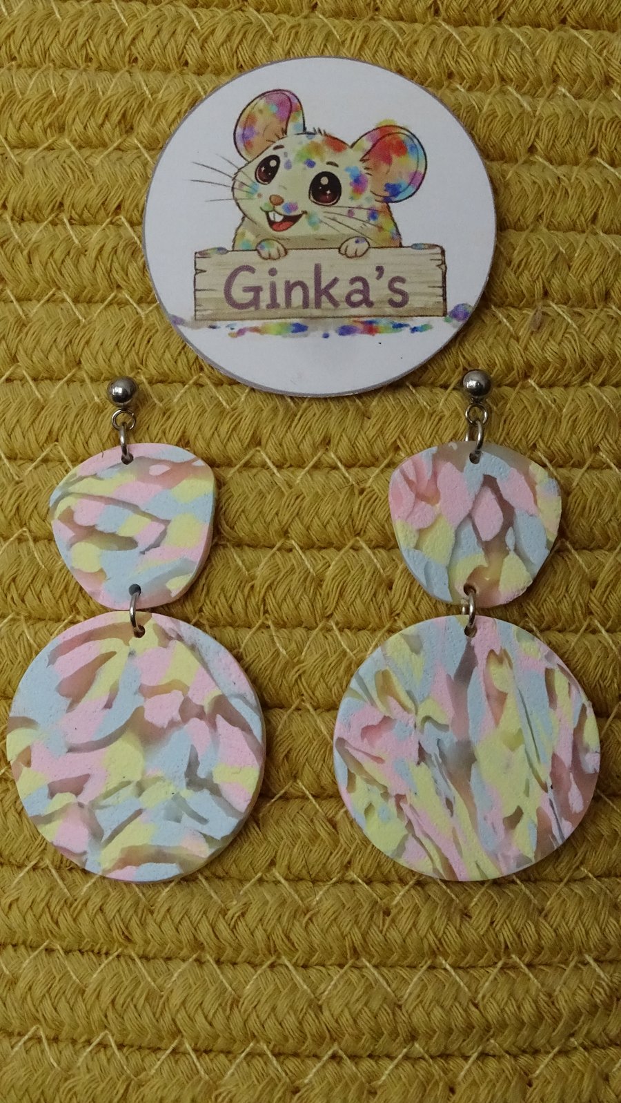 Candy Confetti Polymer Clay Stud Earrings – Handmade