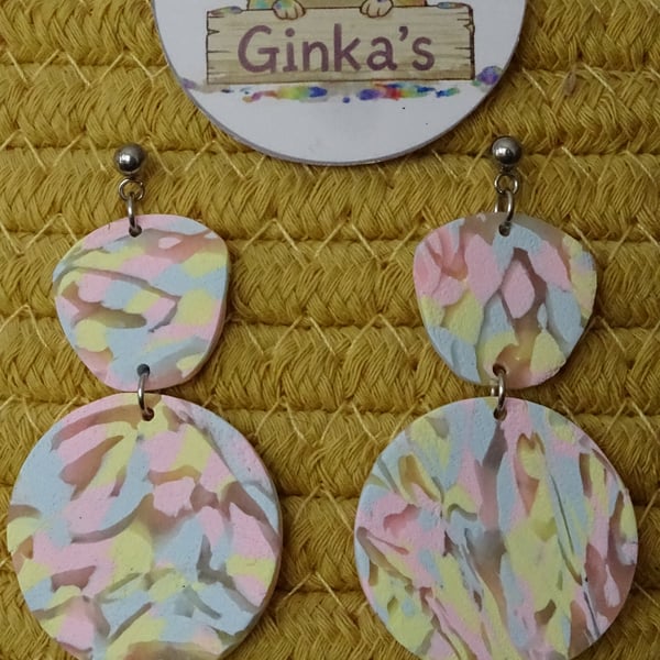 Candy Confetti Polymer Clay Stud Earrings – Handmade