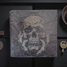 Engraved Skull Slate Coaster – Gothic & Witchy Home Accent