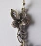 Flower Charm with Luna Moth Earrings & silver plated ear wires - Image 9