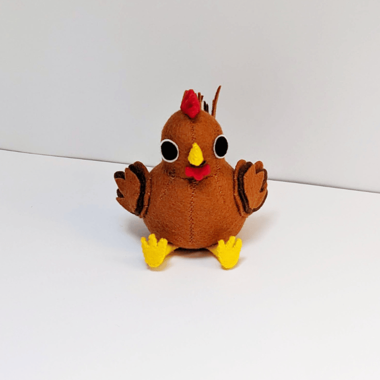 Felt Brown Hen ornament
