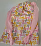 Handmade sewn pouch bag with matching scrunchie