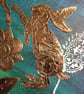 Boxing hares original wall art. - Image 4