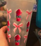 Tango Ice Blast wrapped glittery cold cup, with lid and straw