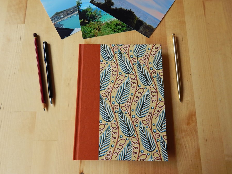 Leaf Journal, A5 with lined pages. Garden Journal. Gifts for Writers.  