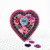 Fabric Heart Brooch