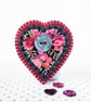 Fabric Heart Brooch