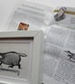 Tiny Art: Badger – original art, framed watercolour painting - Image 4