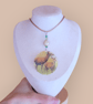 Deer Decoupage Shell Necklace 