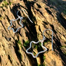 Simple Sterling Silver Starfish Earrings - Large - 1274