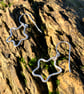 Simple Sterling Silver Starfish Earrings - Large - 1274 - Image 1