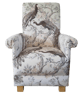 Laura Ashley Belvedere Soft Truffle Fabric Adult Chair Armchair Brown Peacocks  - Image 1