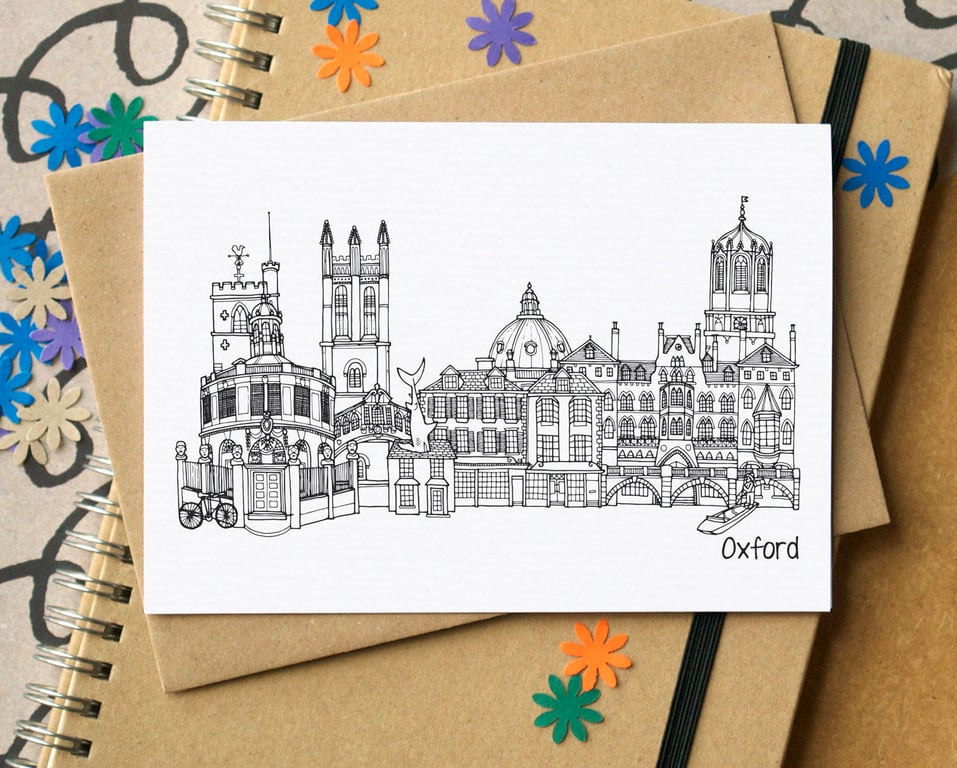 Oxford Skyline Greetings Card