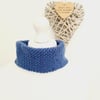 Blue Crochet Cowl Scarf - Summer Seconds