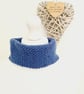 Blue Crochet Cowl Scarf - Summer Seconds