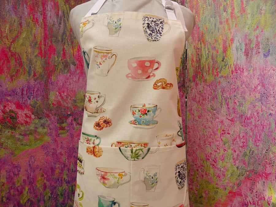 Heart of the Home Aprons with pocket , Hand Embroidered Name Option