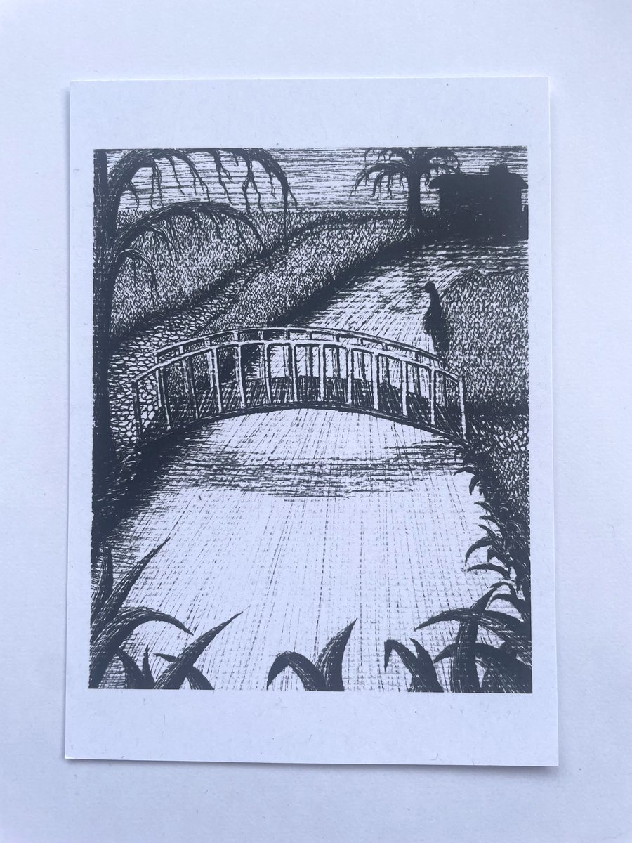 Bridge and River A6 art print