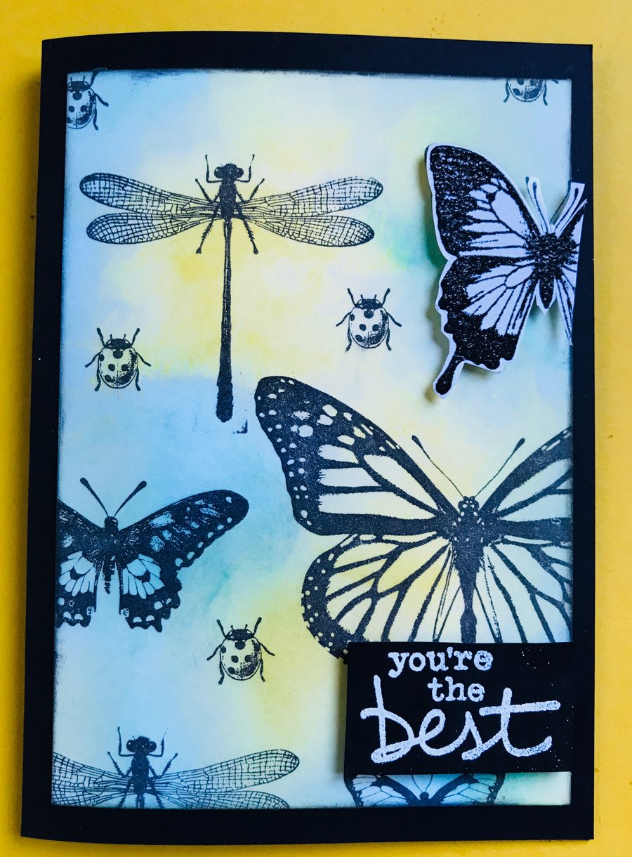 Blended Butterfly Wings Birthday Card